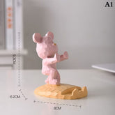 Adorable Bear Phone Holder for Desk - Aesthetic Kawaii Room Decor Gadgets and Desktop Sculpture